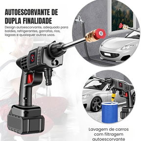 Pistola de pintura de alta pressão portátil duas baterias